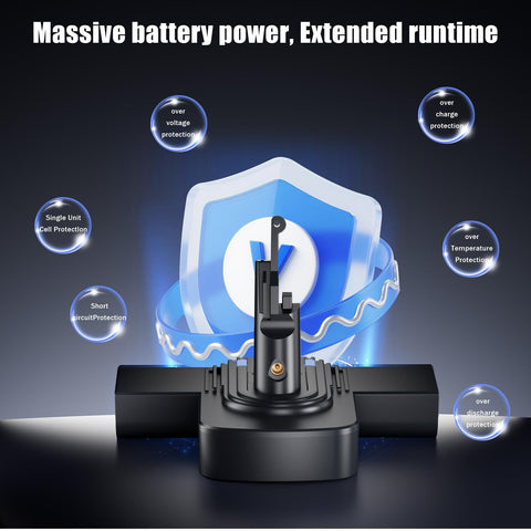 AOOJ Dyson V8 battery with dock charging option.