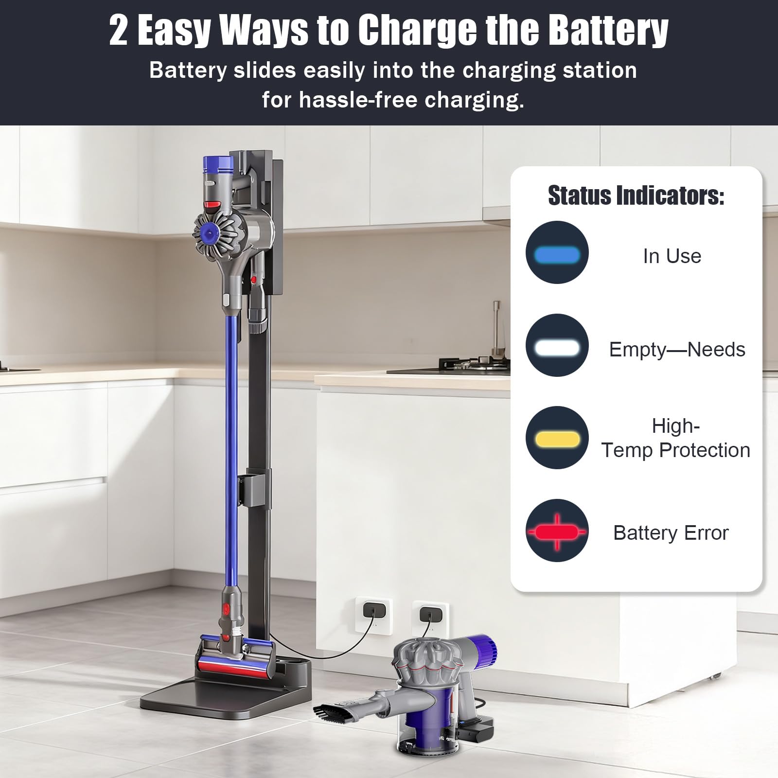 AOOJ battery Fluffy compatibility supports deep carpet cleaning.
