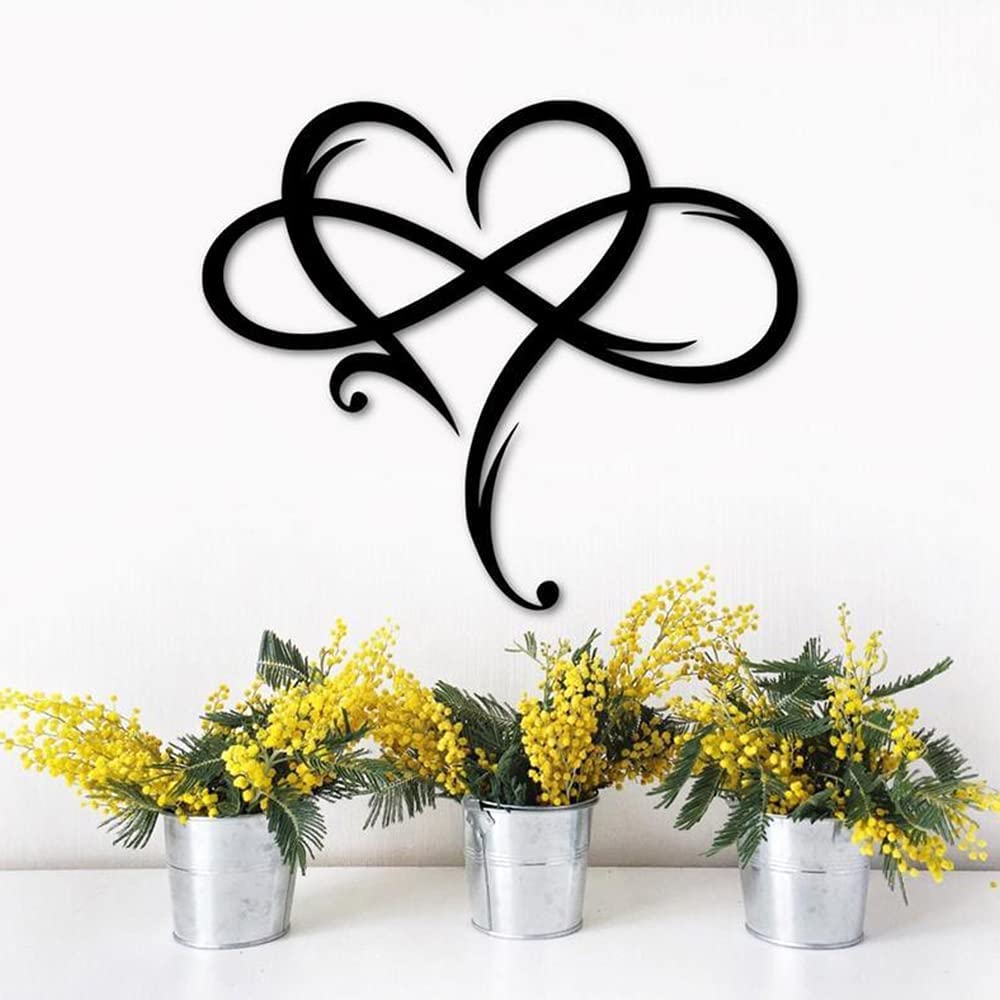 AOOLVY black finish wall art—durable metal for indoor or outdoor display.
