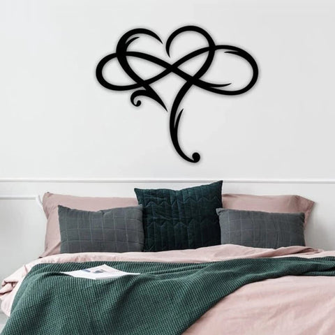 AOOLVY metal wall plaque for bedroom decor—elevates intimate spaces.