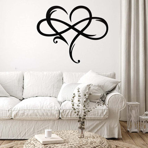 AOOLVY two-hearts infinity symbol wall art—a symbol of lasting love.
