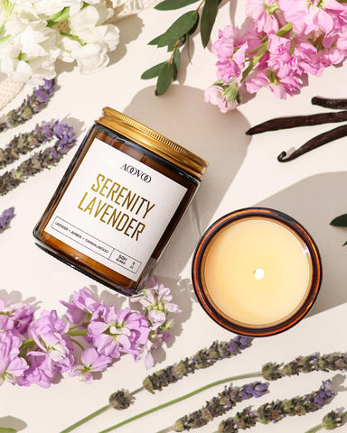 AOOVOO 100% soy wax candle for cleaner indoor air in your home.