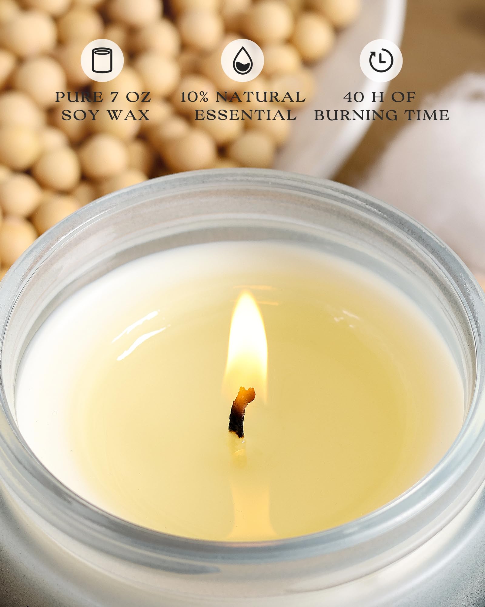 AOOVOO mahogany-teakwood candle delivers bold woodsy aroma for living spaces.