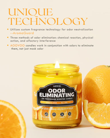 AOOVOO apple scent candle neutralizing pet and kitchen odors