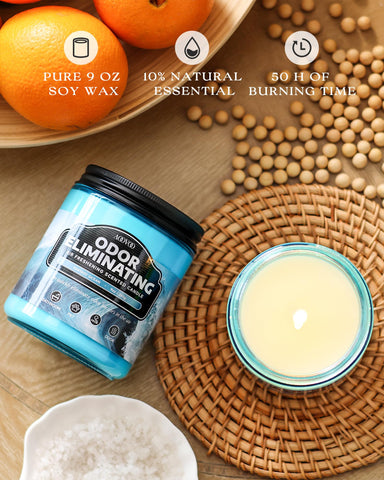 AOOVOO dreamy garden candle creating a calm bedroom ambiance