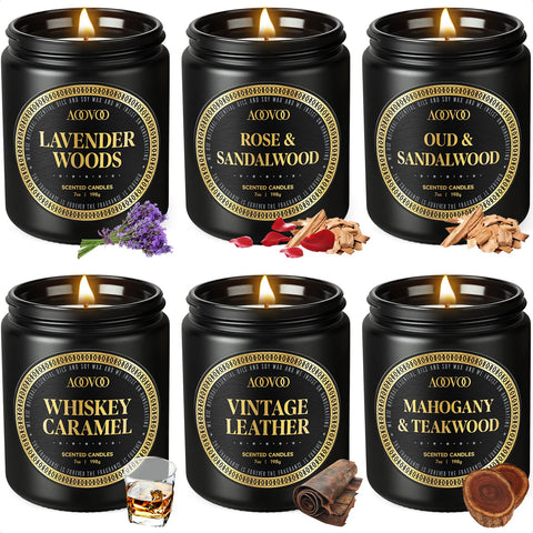 AOOVOO 6-pack scented candles gift box for home fragrance