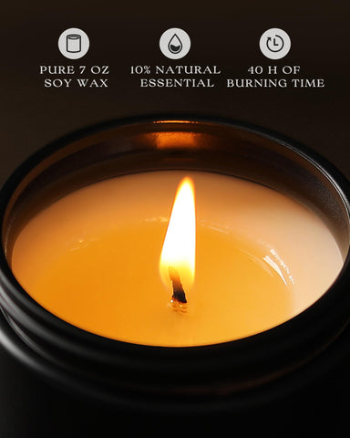 AOOVOO Mahogany Teakwood candle with masculine aroma