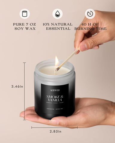 AOOVOO Smoke Vanilla fragrance jar—warm aroma for evenings