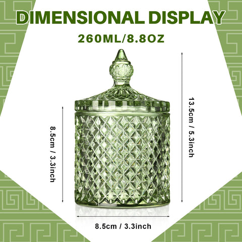 Aoriher green crystal glass close-up highlights diamond-cut texture and elegance