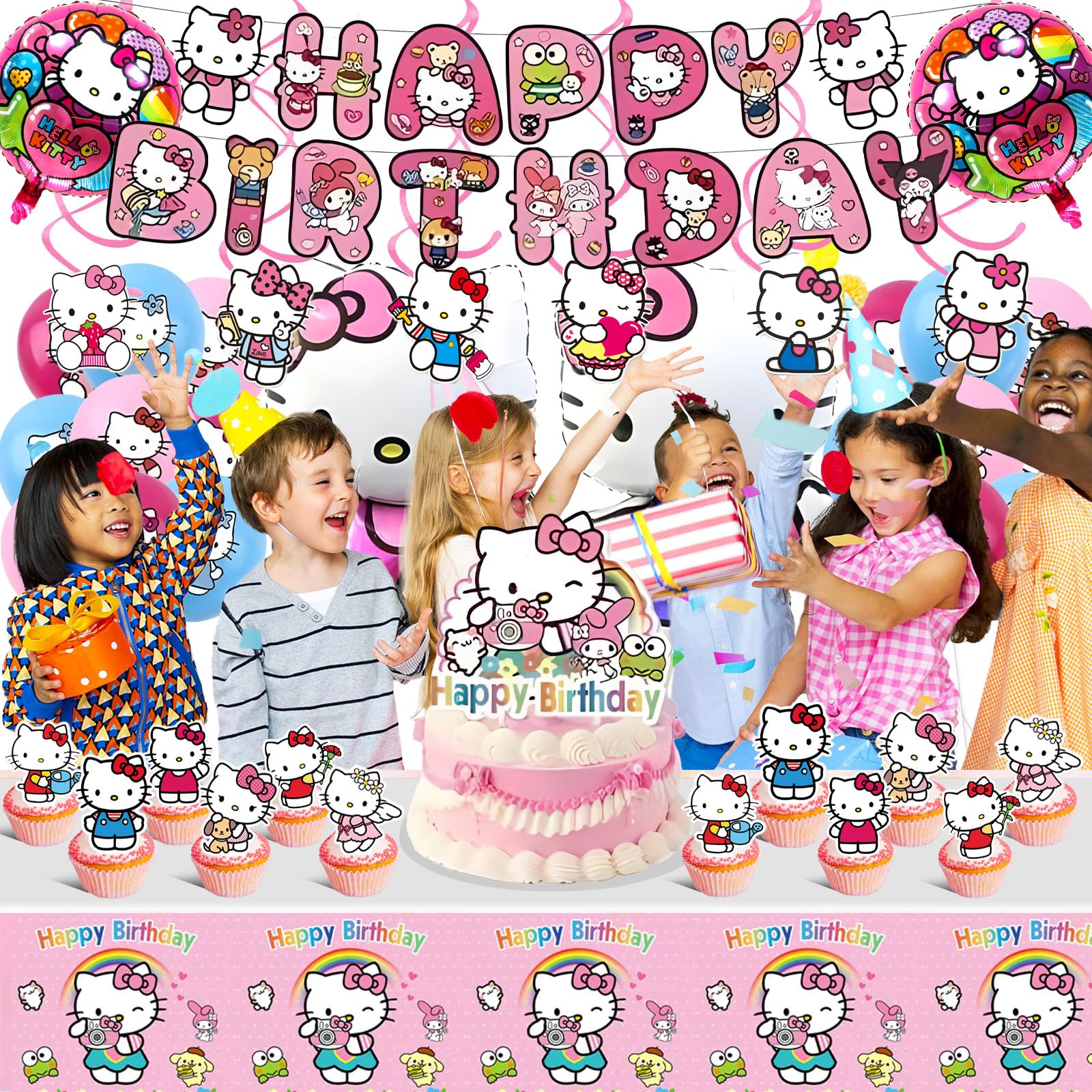 Aorsewynn Kitty cupcake toppers add cute detail to celebrate treats.