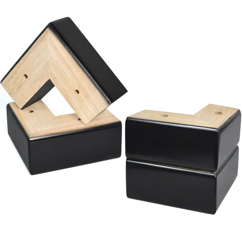 AORYVIC solid wood legs side view with 2-inch lift for easier sofa access.