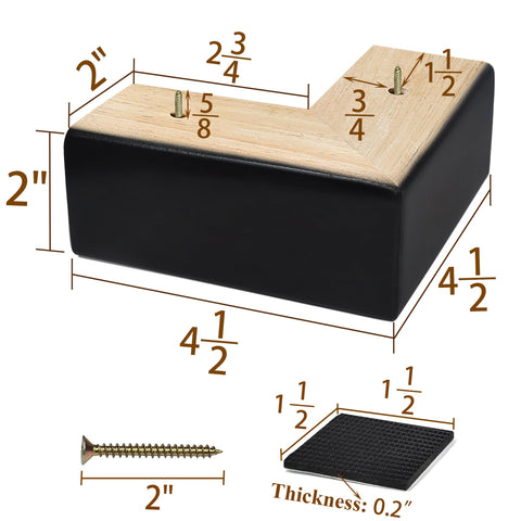 AORYVIC solid wood legs top detail showing smooth finish for a clean upgrade.