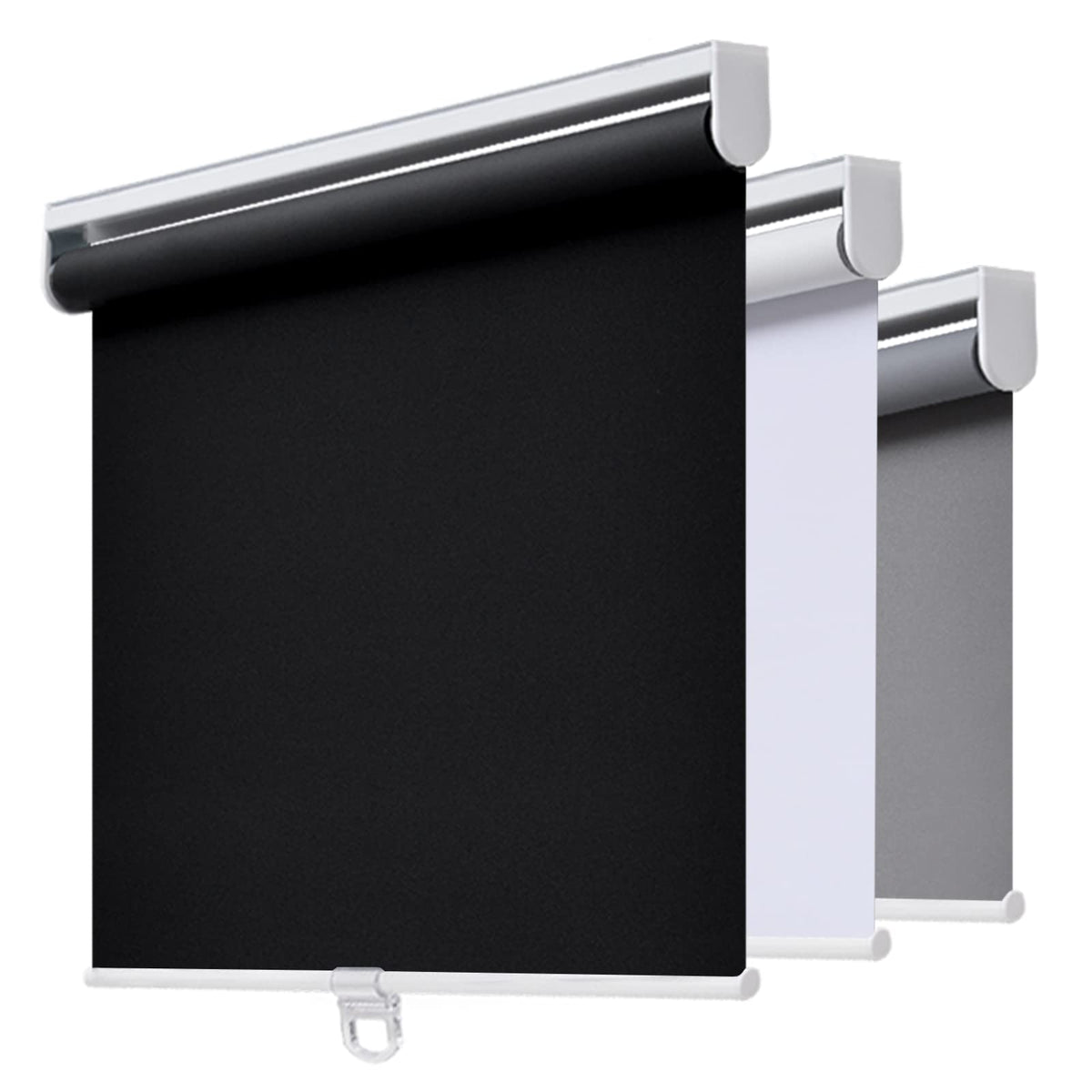 AOSKY cordless blackout roller shade installed, providing complete light control.
