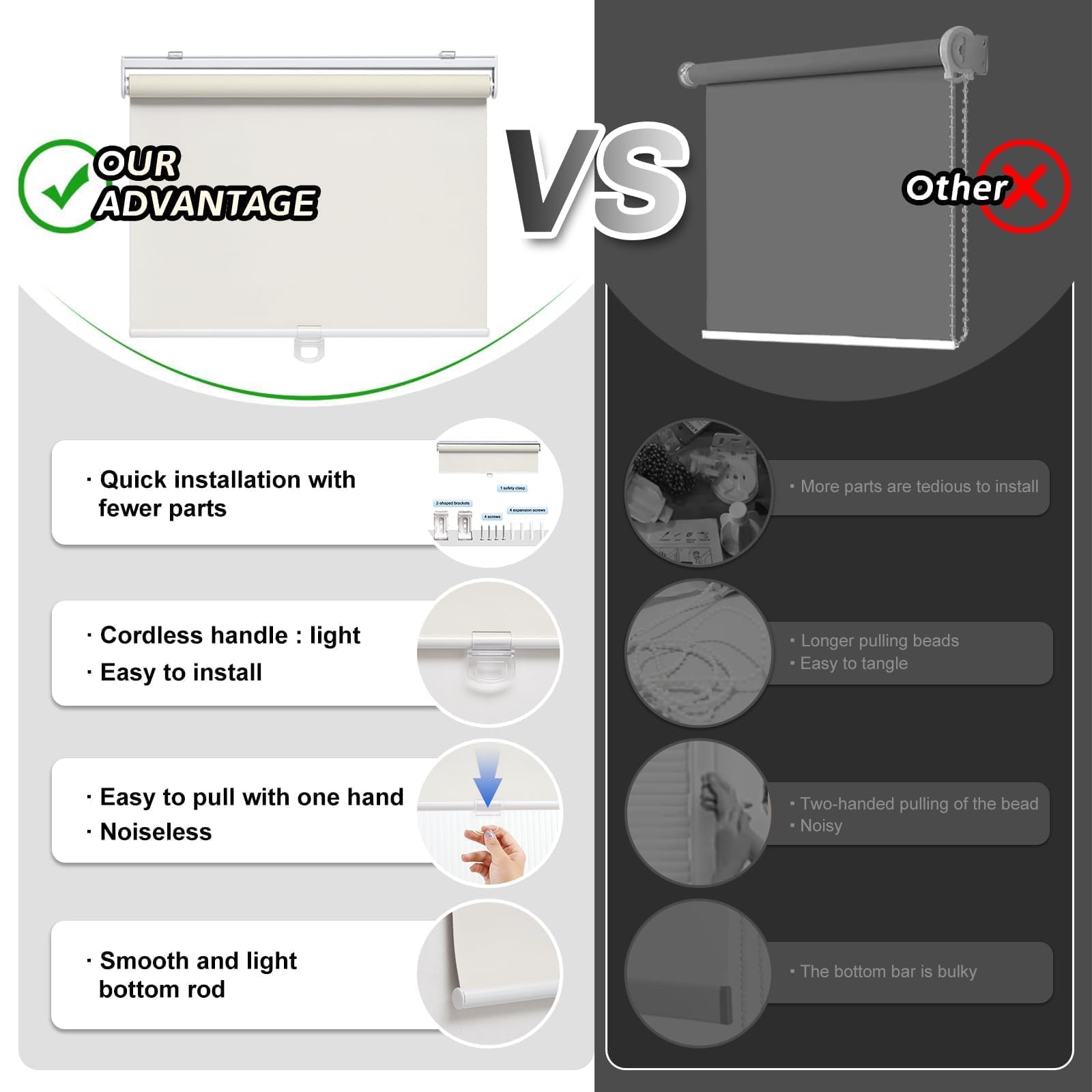 AOSKY cordless mechanism demonstrating smooth operation