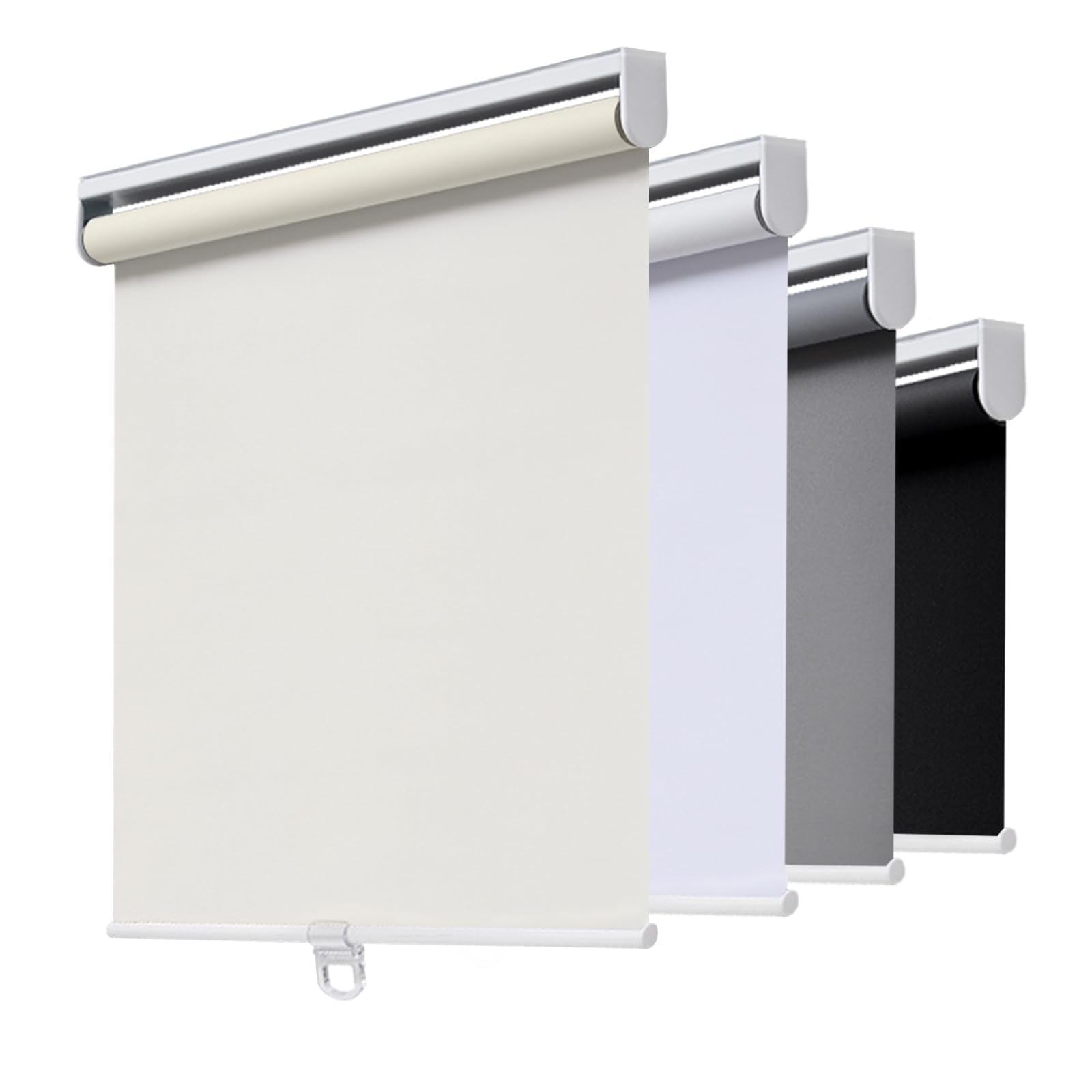AOSKY cordless roller shades front view with blackout coverage