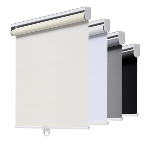 AOSKY cordless roller shades front view with blackout coverage