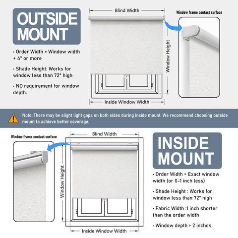 Outside-mount sizing guidance ensures full coverage on wide windows.
