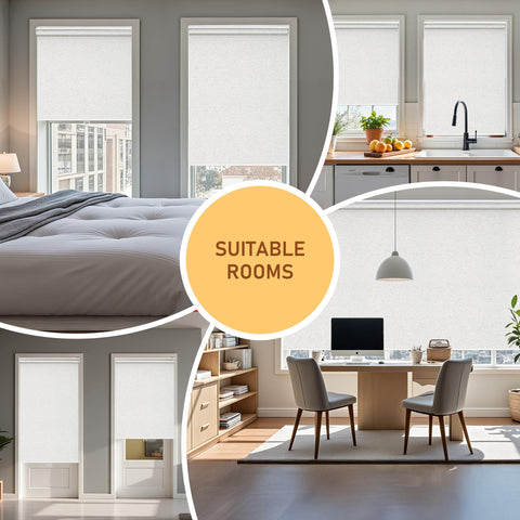 Includes roller shade and essential mounting hardware for quick setup.