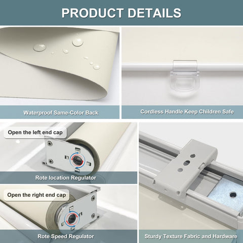 AOSKY UV-blocking roller shade reduces glare
