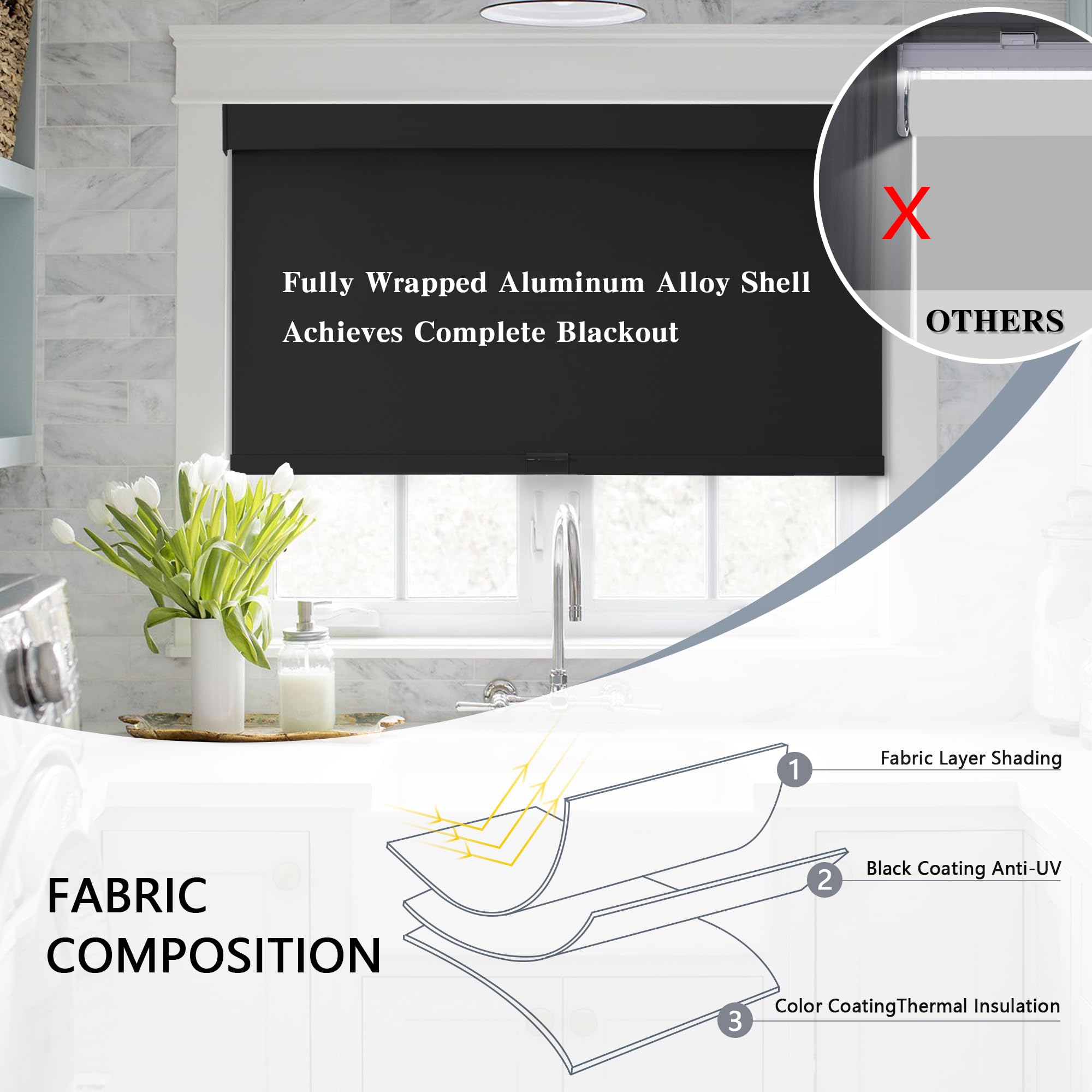 AOSKY shade provides UV protection to reduce glare and furniture fading.