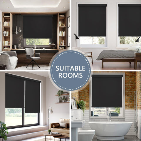 AOSKY shade with valance adds a polished, finished window look.