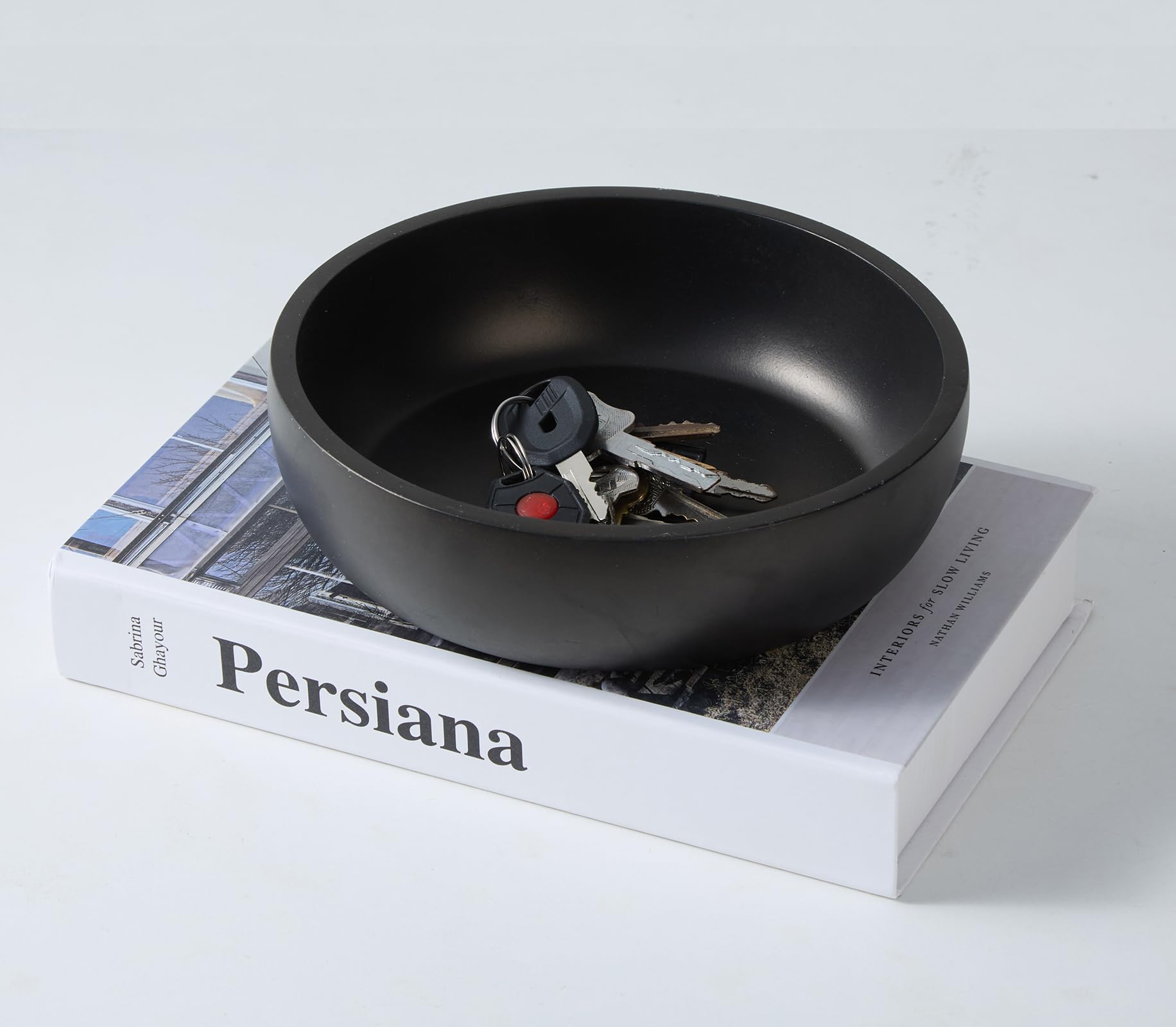 Aotea Crafts concrete key bowl on entryway display with modern industrial vibe