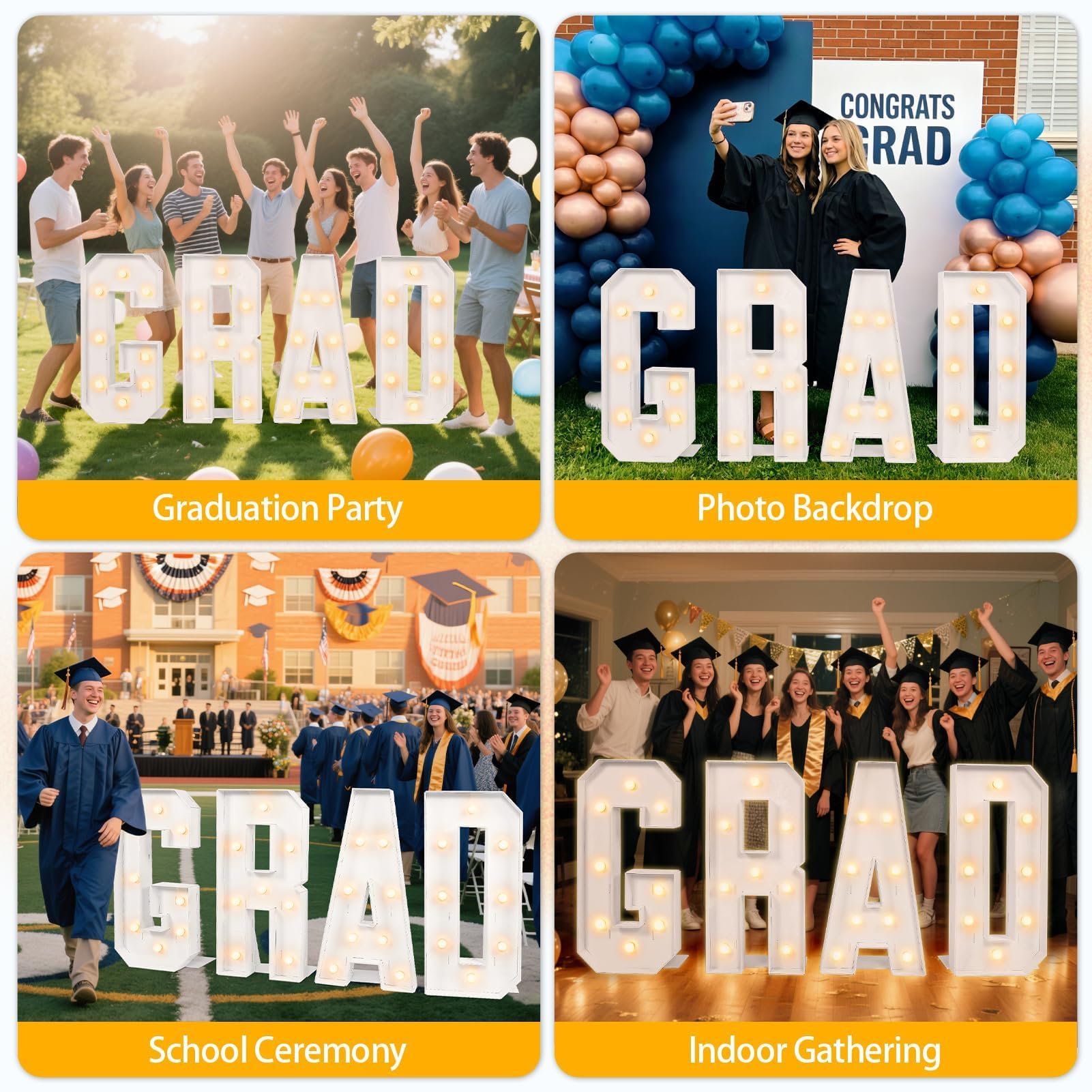 Aotiooy outdoor-ready grad kit can be reinforced for stability.
