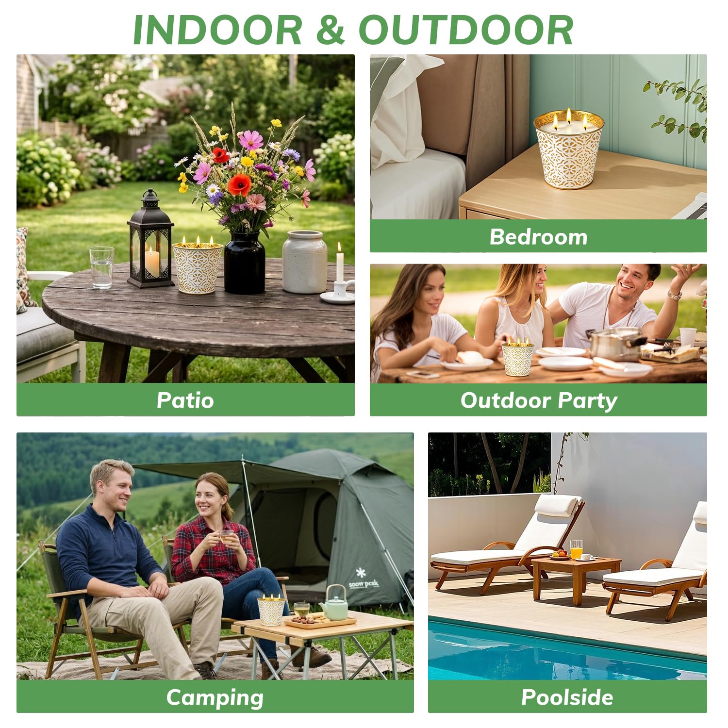 AOTOIE citronella outdoor candle enhances patio evenings and outdoor dining.