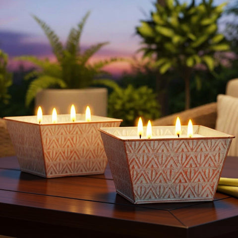 AOTOIE Citronella Outdoor Candle, four-wick, 30oz for long-lasting patio ambiance and bug deterrence.