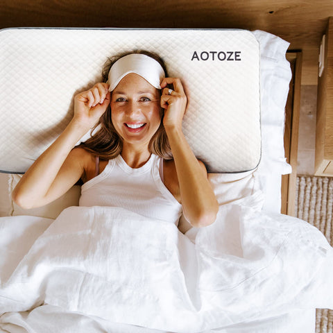 AOTOZE washable pillowcase close-up emphasizing easy care and freshness.