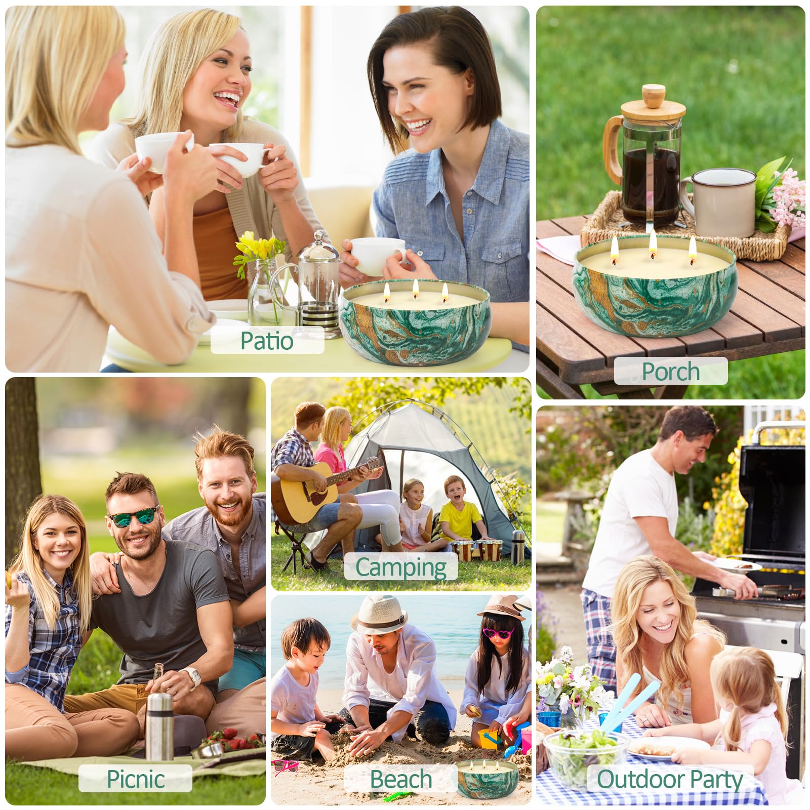 Aottom citronella candle bulk pack for garden parties