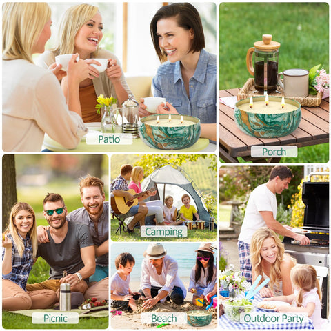 Aottom citronella candle bulk pack for garden parties