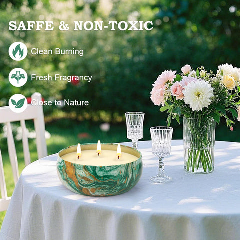 Aottom citronella candle soy wax lemongrass for eco-friendly burn