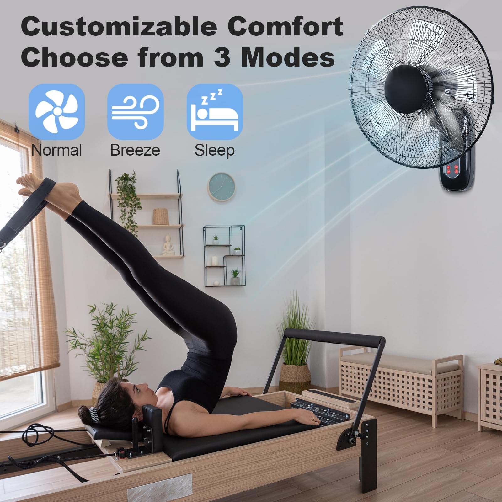 Two Aottop wall-mount fans in a two-room setup