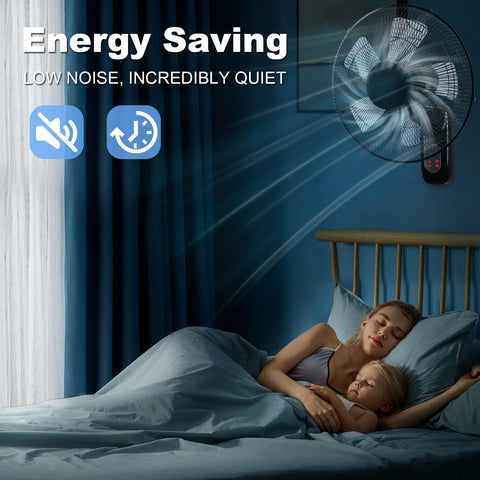 Aottop wall-mount fan sleep mode for quiet nights