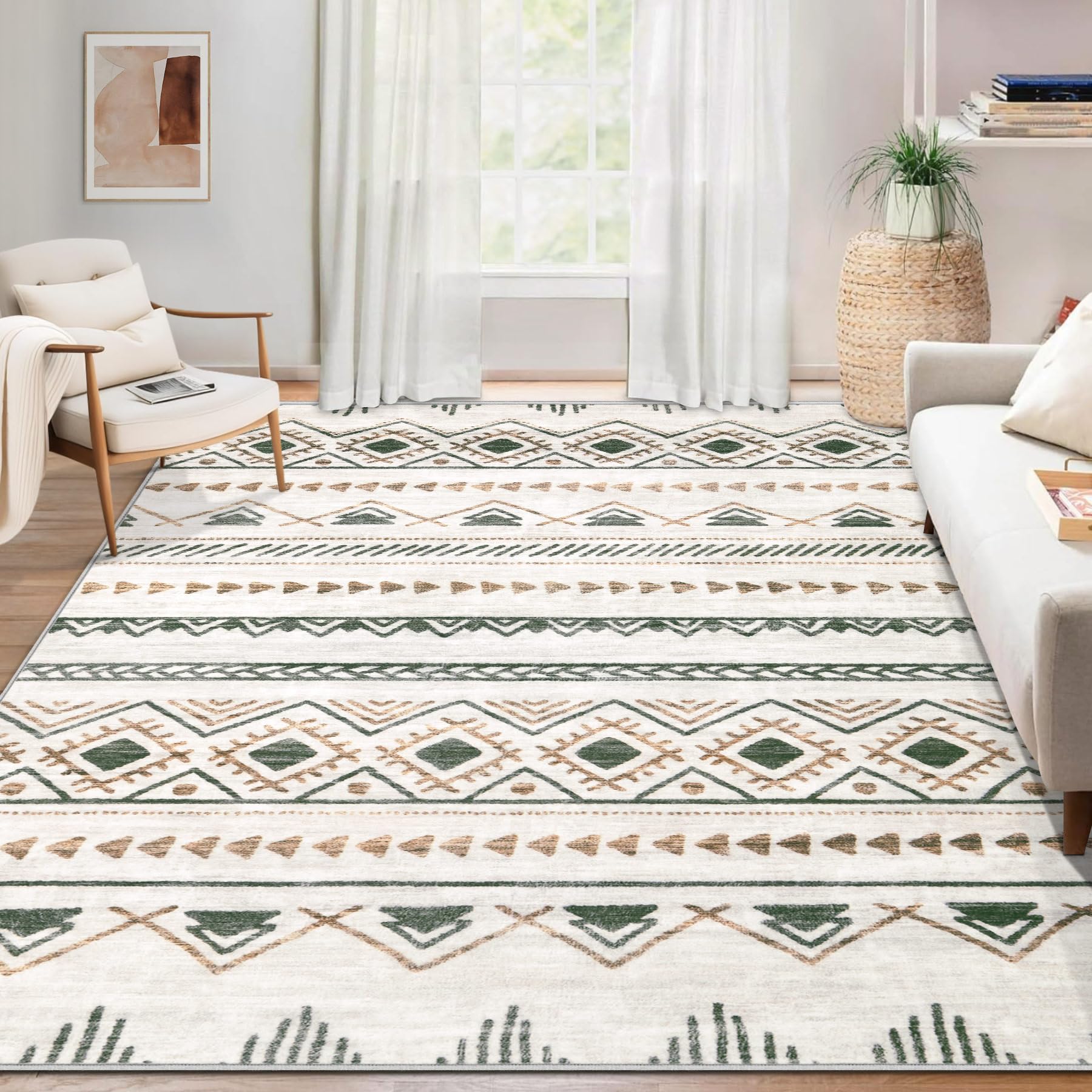 Aoyaomi versatile rug suits living rooms, bedrooms, and offices.