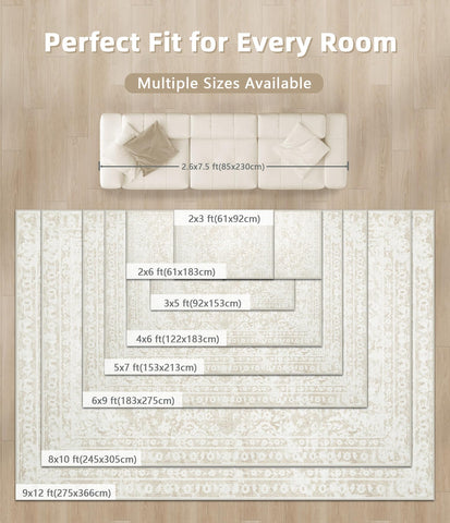 Aoyaomi Versatile rug suitable for living rooms, bedrooms, studies, and offices