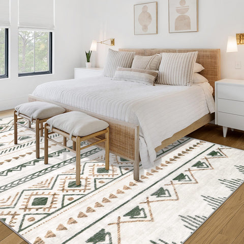 Aoyaomi soft low pile area rug delivers warm, barefoot comfort for daily living.