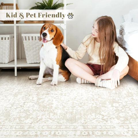 Aoyaomi Soft low-pile rug provides warm feet and easy cleaning in busy homes