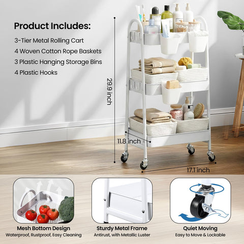 AOZITA cart side view highlighting durable frame and smooth mobility
