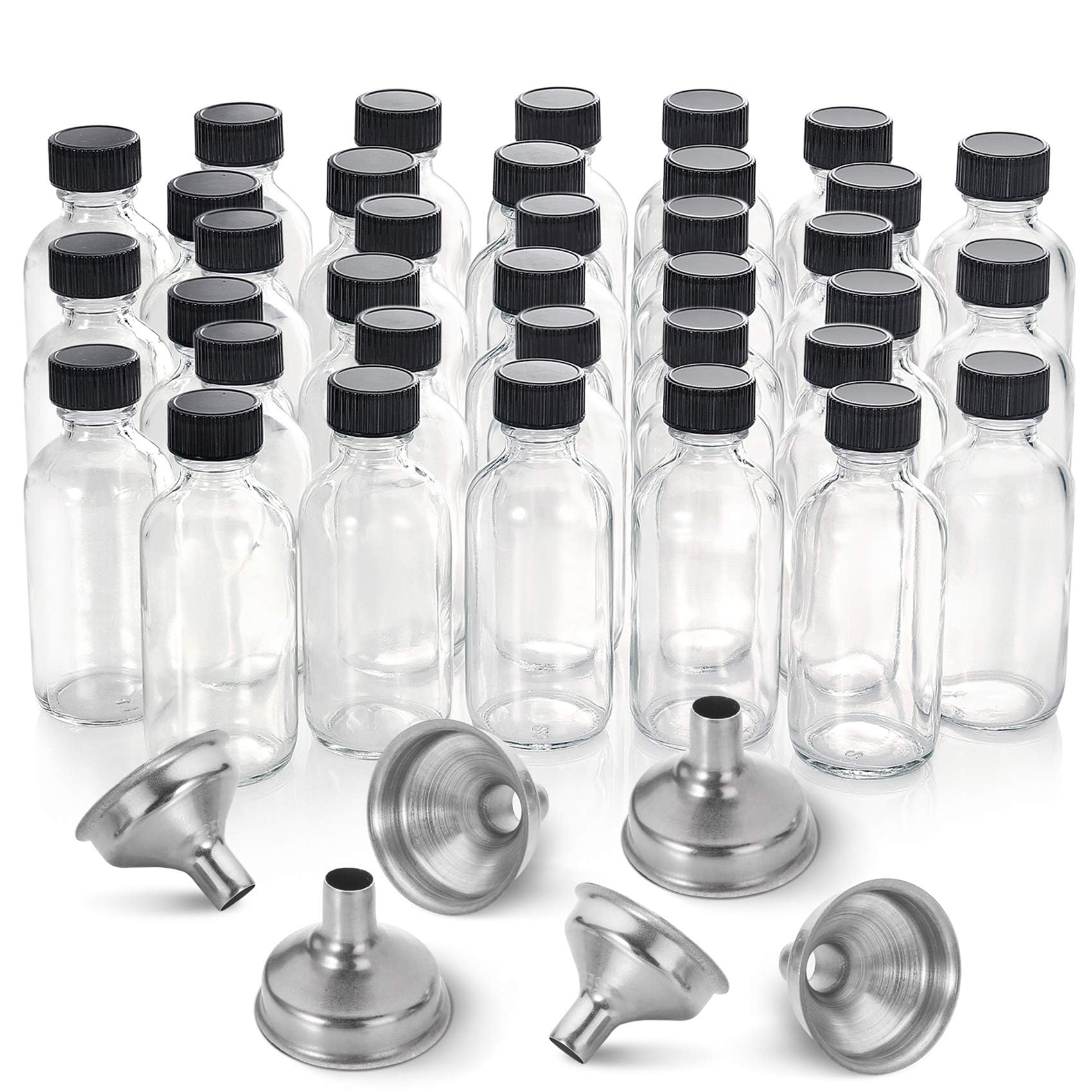 AOZITA 2oz Boston bottle with lid, compact for travel liquids.