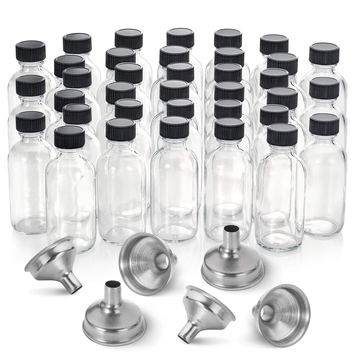 AOZITA 2oz Boston bottle with lid, compact for travel liquids.