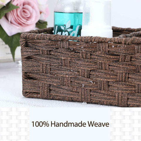 AOZITA hand-knitted basket with durable frame stays sturdy during daily use