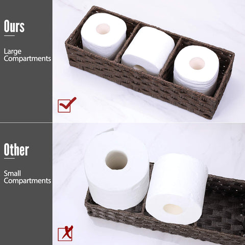 AOZITA multiuse storage basket fits bathroom, bedroom, or workspace while keeping items neat