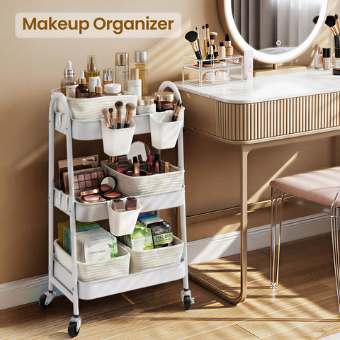 AOZITA nursery setup with diaper storage using baskets