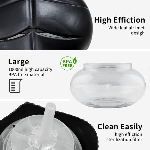 AP AirPleasure front view shows 1000ml water tank for long use.