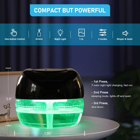 ap airpleasure purifier air washer night light with 7 colors