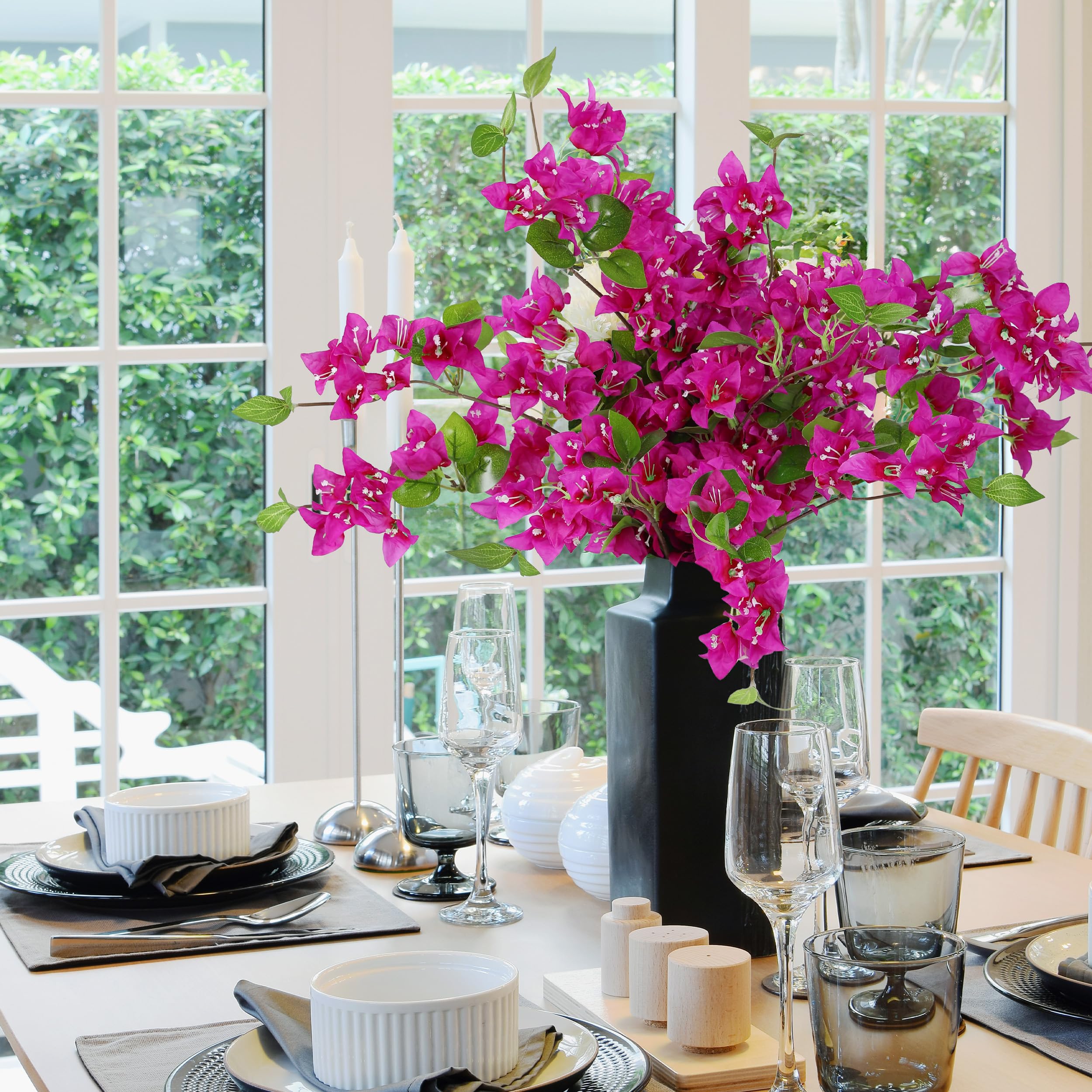 Apeair Bougainvillea front door wreath adds seasonal curb appeal.