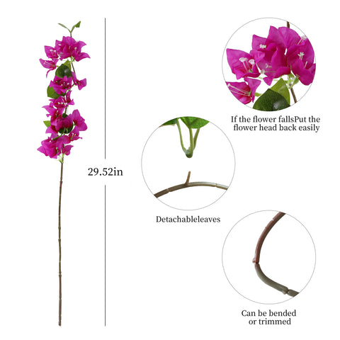 Close-up of Apeair silk bougainvillea leaves showing realistic texture and color.