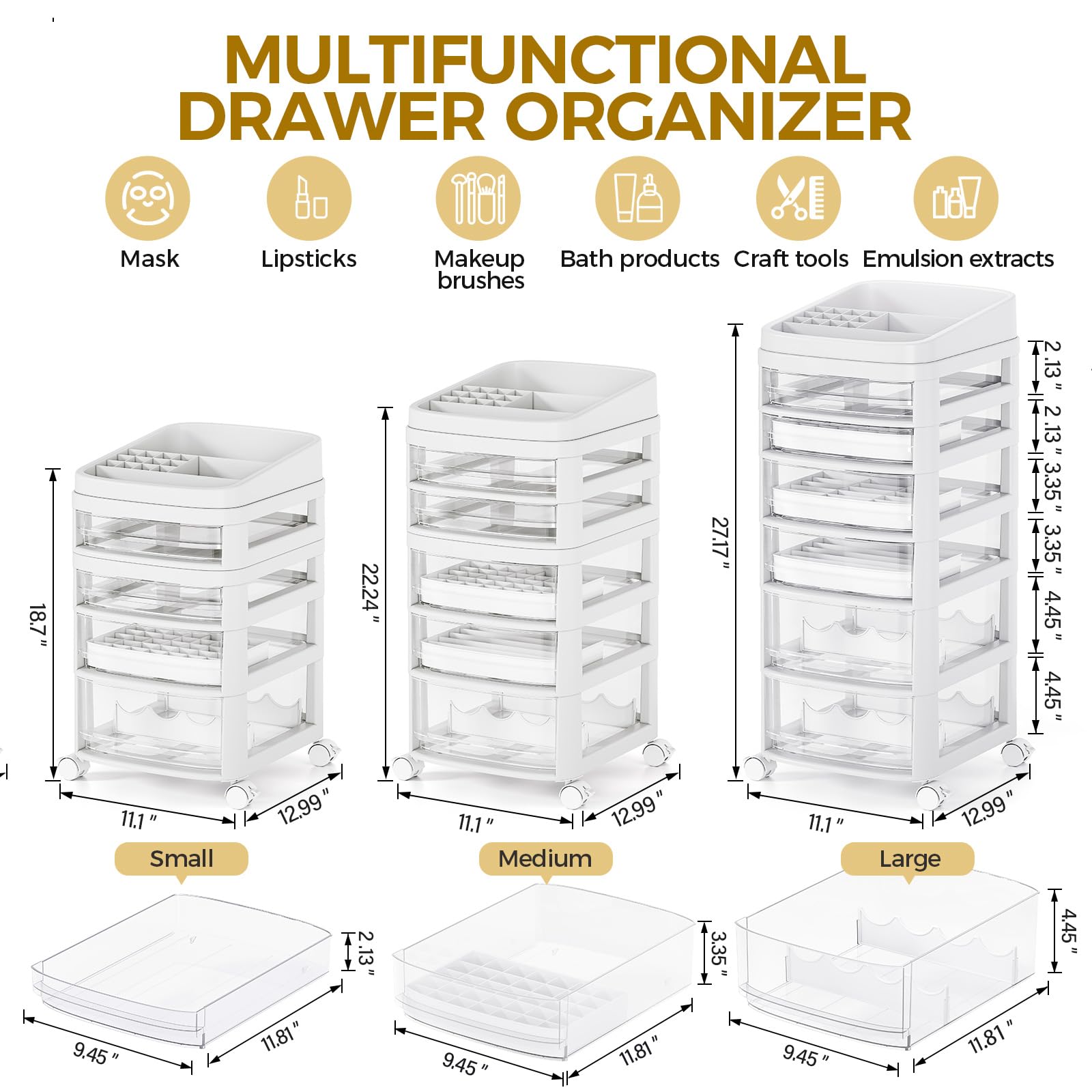 APEXCHASER clear drawer close-up showing dust-resistant acrylic design